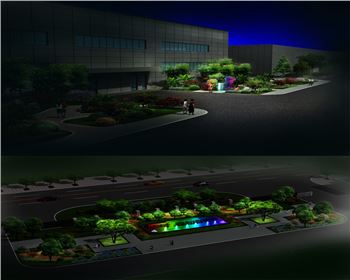 湖北彩虹廠項目-夜景亮化設計